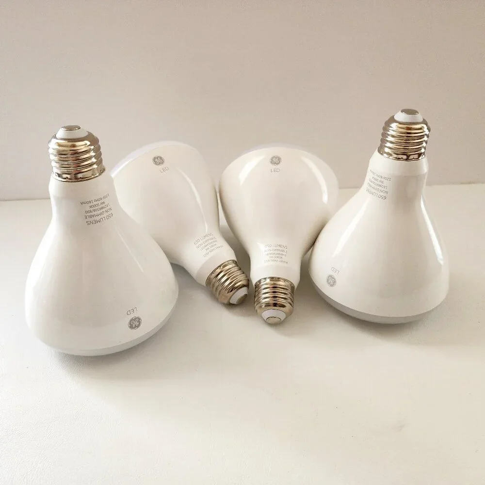 GE LED 9W (65W) 5000K Bright White Daylight Light Bulbs Damp Rated 4 Pack Tested